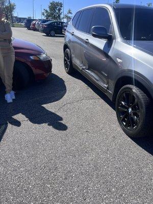 This was according to collision, nearly $10k of damage and took 2 months to fix(this happened in a parking lot).