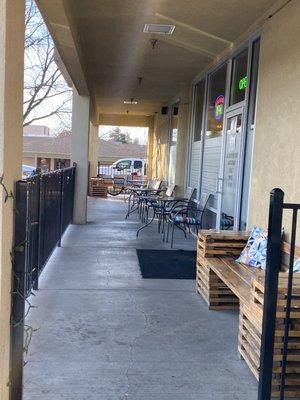 Outdoor patio, December 2020