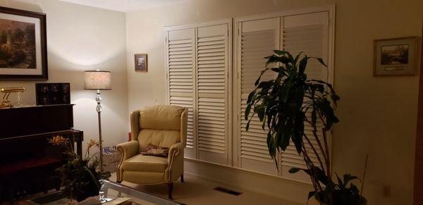 Living room shutters