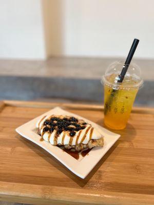 Brown Sugar Boba Croffle