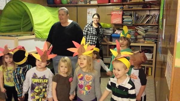 Thanksgiving play.  Melody's Munchkins is always having some sort of family friendly celebration.