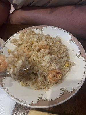 Shrimp fried rice (no vegetables)