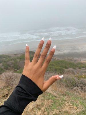 My perfect mani overlooking the Pacific Ocean