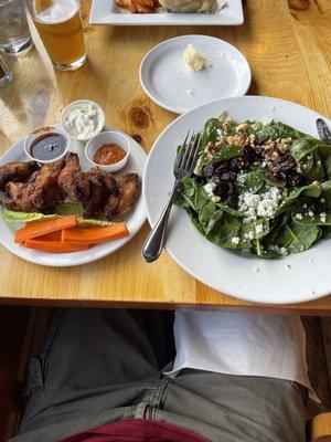 Wings & Salad