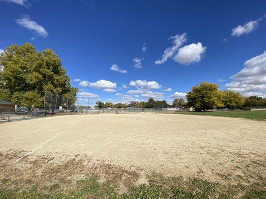 The baseball field.