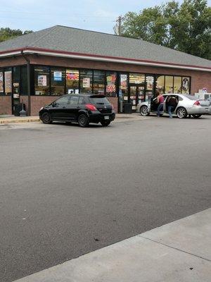 Front of store, parking area facing Murfreesboro road