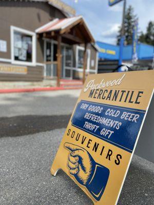 Store front of Packwood Mercantile