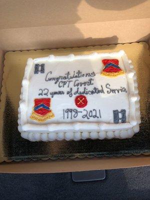 Military Retirement Cake.