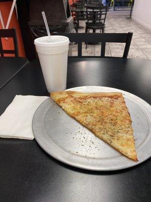 This was. $5.33. Yep I was surprised!! The pizza is just a little bigger than the napkin.