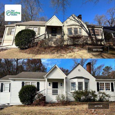 Sometimes siding needs to be replaced, here is a beautiful before and after showing that result!