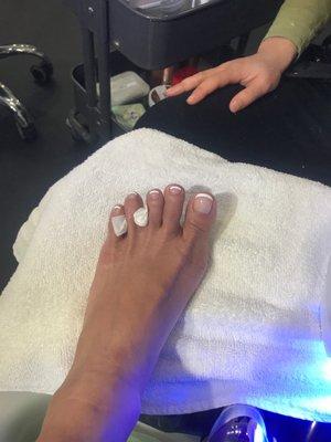 Gel Pedi (add-on) French tips