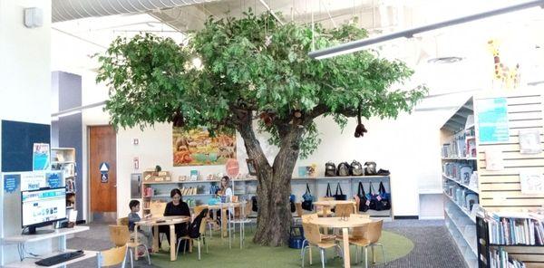 Large indoor tree (not real).