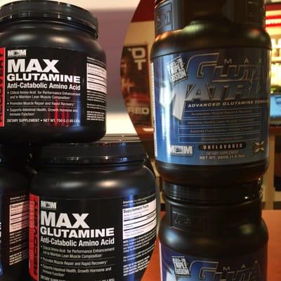 Max Glutamine and Max Glutamatrix.The difference? Glutamatrix delivers 4X as much glutamine to your muscles.