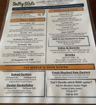 Neighboring restaurant's menu readily available