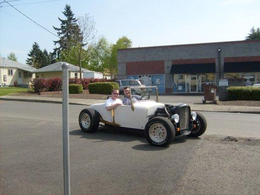 Gary in the roadster