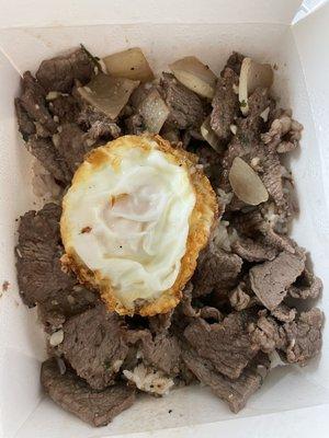 Southeast Asian steak and eggs