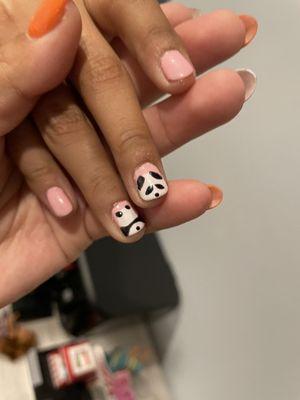 My daughter "panda" nails