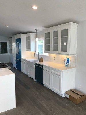 White Shaker Glass Door Cabinets