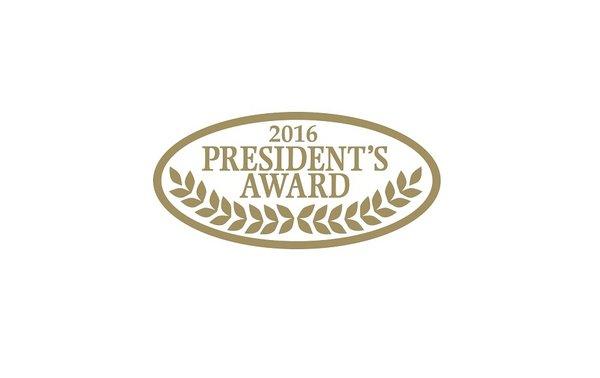 We have just been awarded Ford's most prestigious President's Award for 2016 recognizing outstanding Sales and Service Customer Satisfaction