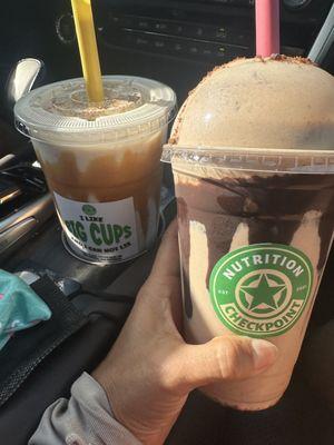 Java chip (coffee based) and banana caramel. Not sure the names are entirely correct but they were yum yum!!