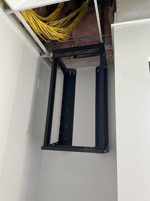 Placed a rack to begin finishing up on a Drs. Office.