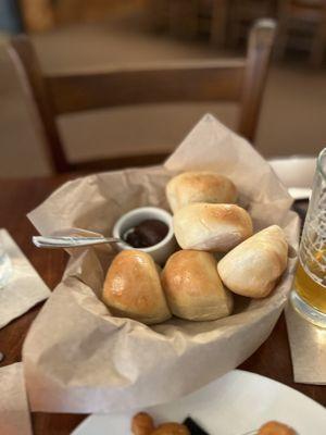 Rolls and apple butter