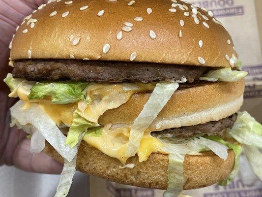 This is a regular Big Mac, not a double.