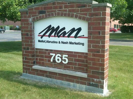 MAN Marketing's sign in front of our corporate headquarters.