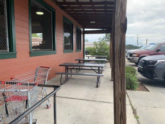 Picnic tables up front!