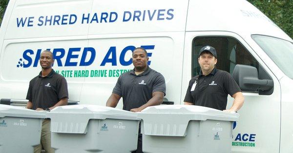 Charlotte hard drive shredding team