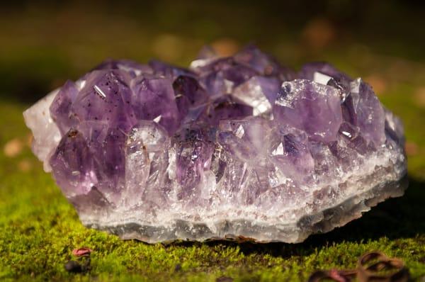 Amythest Crystal is used during a crystal healing, reiki and chakra balance session