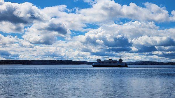 View from my cafe seat of Pt Townsend - Whidbey Island ferry (5/19/24)