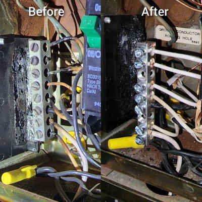 Loose wires in your breaker box due to the movement of your RV can be very dangerous resulting in fire or hotskin call me to check yours!