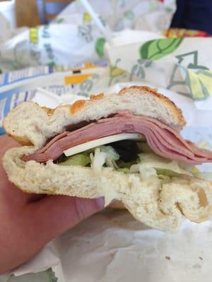 Cold Cut Combo on Italian Herb and Cheese Bread