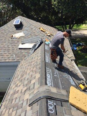 New roof installation, Certainteed Shingles with Rhino synthetic underlayment