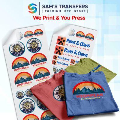 "Sam's Transfers: Your go-to for vibrant, ready-to-press DTF designs!