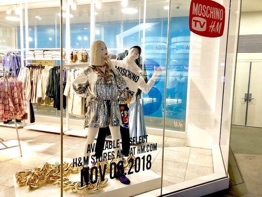 Moschino × H&M window display