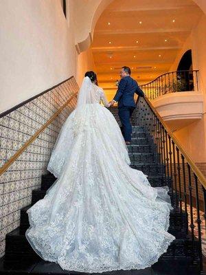 Main lobby grand staircase is so perfect for photos.