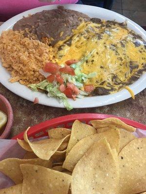 Cheese Enchilada Plate