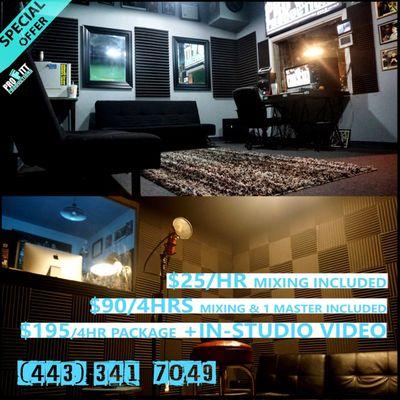 Profitt Productions recording studio prices starting $25