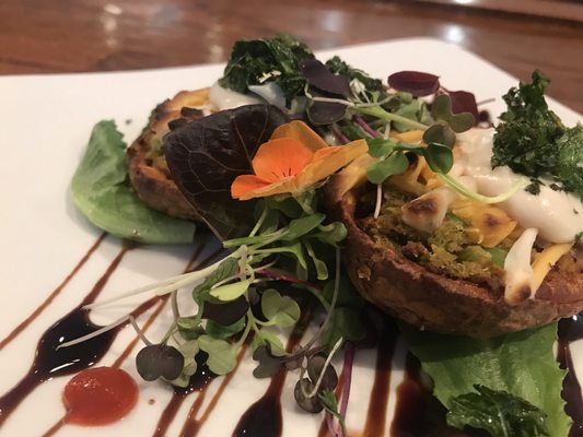 Vegan Stuffed Potato Skins....