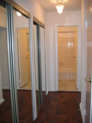 1 bedroom hall closets