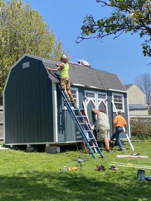 They guys installing our shed!