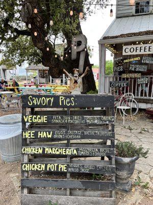 Savory pie menu