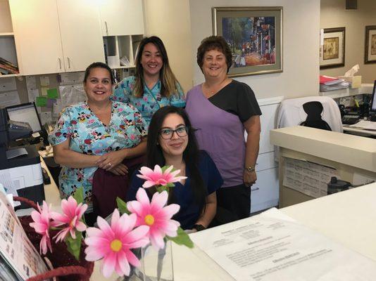 Our office staff (left to right): Audrey, Michelle, Reyna, Kim