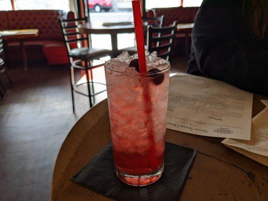 Shirley Temple mocktail with house-made grenadine