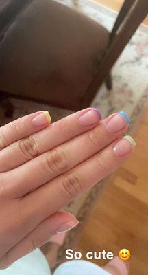 Colored tips , so cute