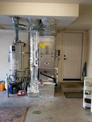 A new Carrier variable speed, modulating high efficiency gas furnace and air conditioner installed in West Linn.