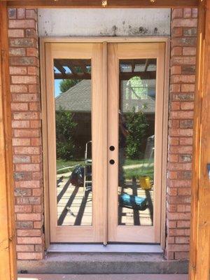 After - Doors installed to patio