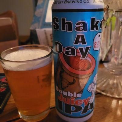 Shake A Day, a very refreshing hoppy and piney flavored IPA!